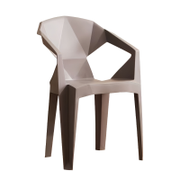 蕃蒂塑料椅咖色把