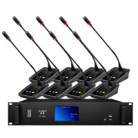 惠度(HuiDu)YH-980LD有线手拉手会议麦克风数字视像跟踪视频会议系统全触屏方杆桌面