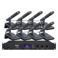 惠度(HuiDu)QH-660专业有线手拉手会议麦克风工程会议话筒多功能会议室桌面方管话筒一拖十