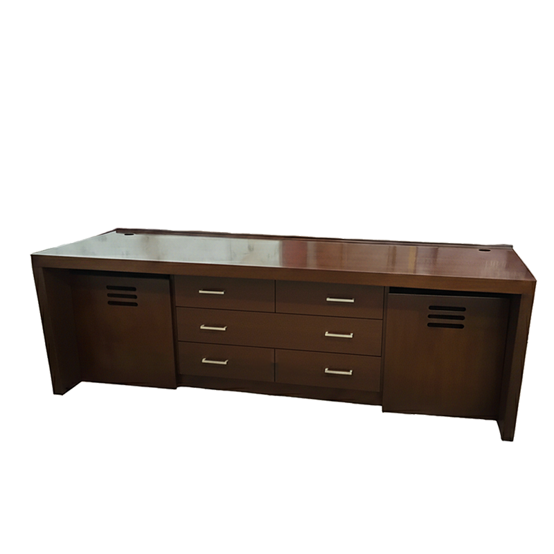 铭志办公家具 办公桌 MZBG-045胡桃色(2400*800*760H mm)张