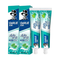 好来原黑人牙膏清新双效牙膏200g薄荷香型清洁牙齿成人含氟家庭装