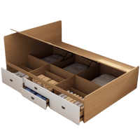 豫龙都宿舍单人储物床1.2m张