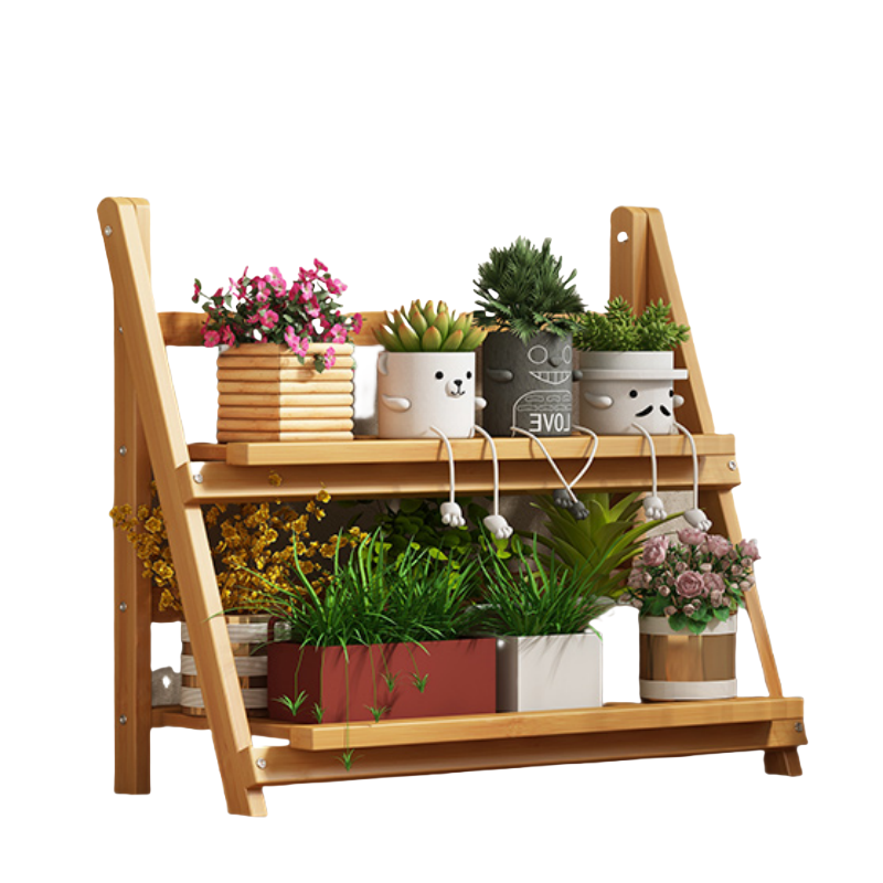 铭思达折叠花架两层52cm个