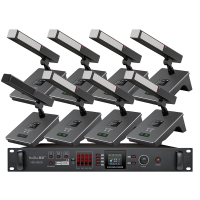 惠度(HuiDu)HD-8810无线手拉手会议麦克风视频会议扩音系统电容式充电方管话筒一拖十