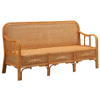 豫龙都 藤编沙发 三人张