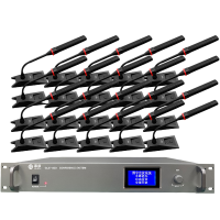 惠度(HuiDu)GLE-400M专业有线手拉手麦克风视像自动追踪数字会议讨论系统桌面式长杆话筒一拖十六