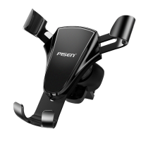 品胜(PISEN)出风口重力手机车载支架 灰色 适用4英寸-6.5英寸手机 iPhone 华为 小米 OPPO等