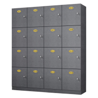 义尊 储物柜 布纹灰16门 台