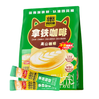 四只猫咖啡云南 拿铁咖啡25条 0植脂末速溶咖啡粉 冲调饮品 375g