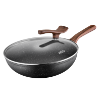 爱仕达(ASD)炒锅不粘锅家用燃气灶电磁炉平底炒菜锅麦饭石色不沾锅家用锅具大 小号炒锅(建议2-3人)- 30cm