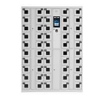 华豫汇阳系统手机柜充电款人脸识别+指纹智能手机柜50门