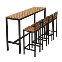 圣承启 桌椅组合 200cm长桌+4椅 套