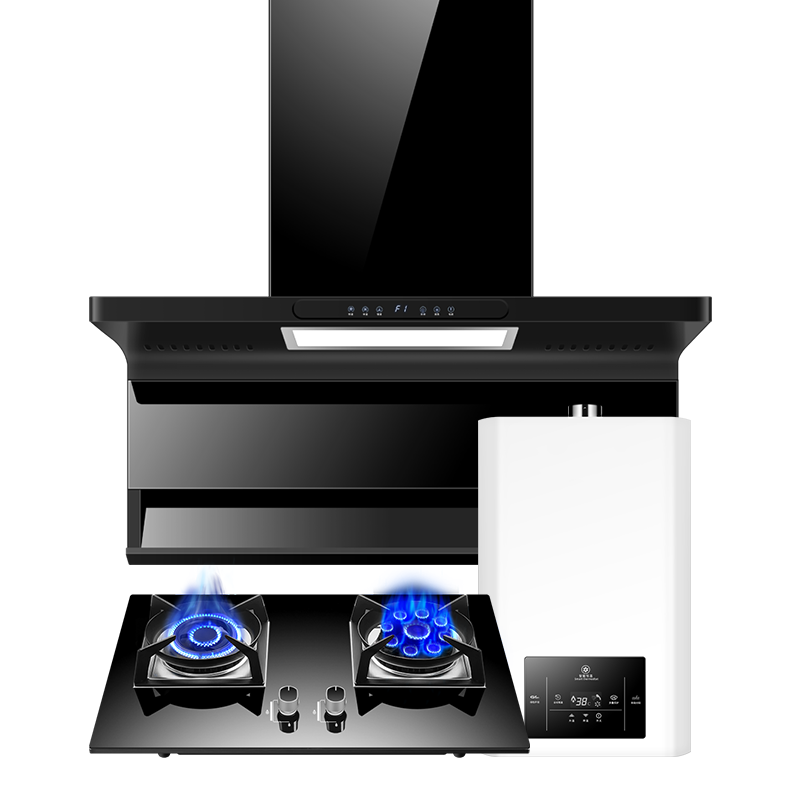 欢呼好太太烟灶套装抽油烟机燃气灶热水器套装16升厨房家用厨电套装烟灶热三件套油烟机灶具套餐天然气