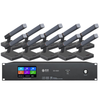 惠度(HuiDu)SD-8920C有线手拉手会议麦克风麦克风系统工程室桌面式电容方管话筒主席麦