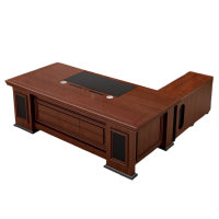 伟樽老板桌带双柜240*110*76cm套