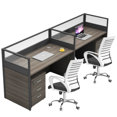 黎珞兴员工办公桌并排双人位+柜 套