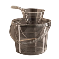 福人吉利水桶家用储水玛瑙灰[大号14L-带盖+脸盆+水勺]PET☆食品级