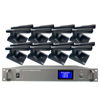 惠度(HuiDu)GLE-500B有线手拉手会议麦克风工程视频数字会议讨论桌面式方管话筒代表麦