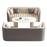 智叶舟沙发茶几组合200*70*72cm(3+3+茶几)套