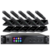 惠度(HuiDu)YX-X6有线手拉手会议麦克风工程系统大小型多功能会议室桌面台式方管话筒一拖八