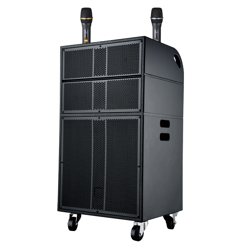 润普Runpu会议扩声拉杆音箱三分频18英寸低音野外作训户外扩音带话筒专业拉杆音响音箱RP-S-GLG18