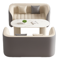 智叶舟沙发茶几组合150*70*72cm(2+2+茶几)套