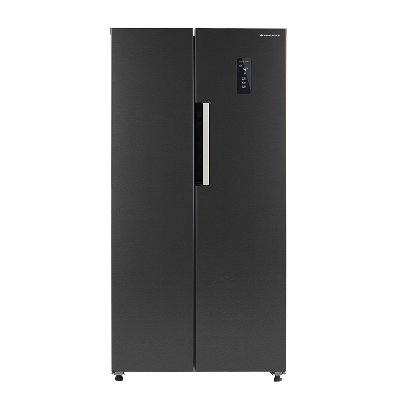 上菱601升对开门冰箱风冷无霜一级能效双变频节能离子净味抗菌大容量家用双开门电冰箱BSE601PWL(丝蕴灰)