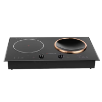 志高商用电磁炉3500W大功率凹面家用商用款专用商业电磁灶3500W加厚全钢旋钮款(大承重+定时+防水板)