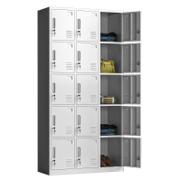 指臣铁皮衣柜15门个