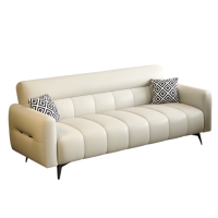 智叶舟布艺沙发三人位210*70*85cm张