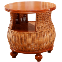 豫龙都 藤木茶几 角几 个