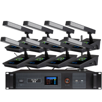 惠度(HuiDu)BA-4820无线手拉手会议麦克风视频跟踪工程阵列全智能讨论电容方管话筒一拖十