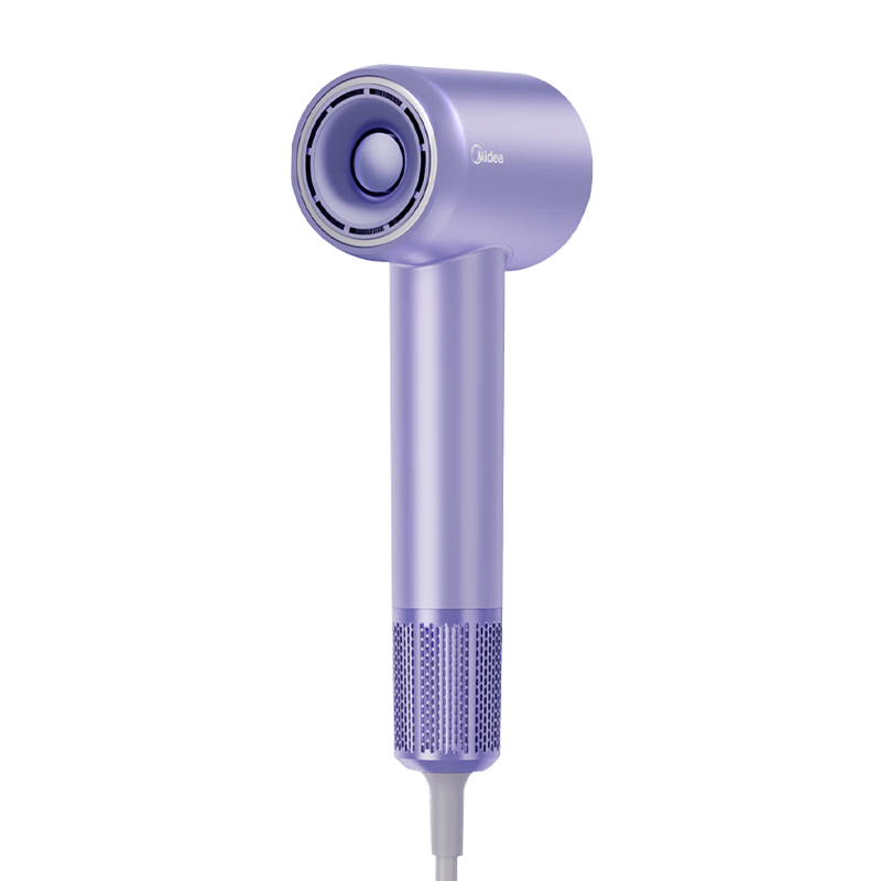 美的(Midea)高速电吹风 等离子护发吹风筒 儿童可用吹风机 智能数显屏 FG505极光紫