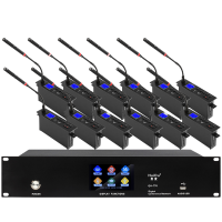 惠度(HuiDu)QH-770S嵌入式有线手拉手会议麦克风USB录音视像跟踪签到投票表决电容鹅颈麦一拖十二