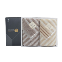 洁丽雅毛巾礼盒加厚纯棉面巾舒适柔软吸水2条装W0640(颜色随机)