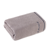 洁丽雅浴巾一条装新疆长绒棉纯棉素色柔软吸水浴巾灰色7254A