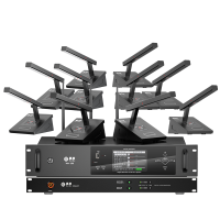 惠度(HuiDu)WH-590A专业无线手拉手会议麦克风工程讨论型会议室桌面式电容麦方管款主席麦