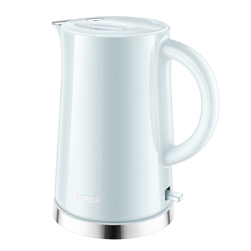苏泊尔(SUPOR)电水壶 1.5L全钢无缝电热水壶防倾倒316L不锈钢烧水壶轻音煮水 SW-15FQ02A