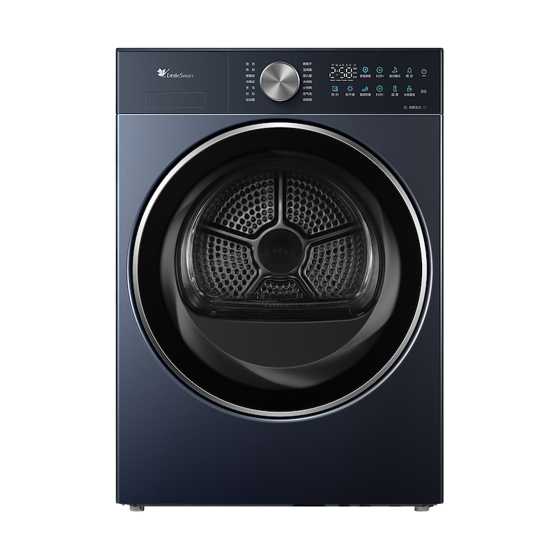 小天鹅TH10H86PRO热泵变频烘干机10千克瑾瑜蓝低噪侧开独嵌两用LED数码屏显示