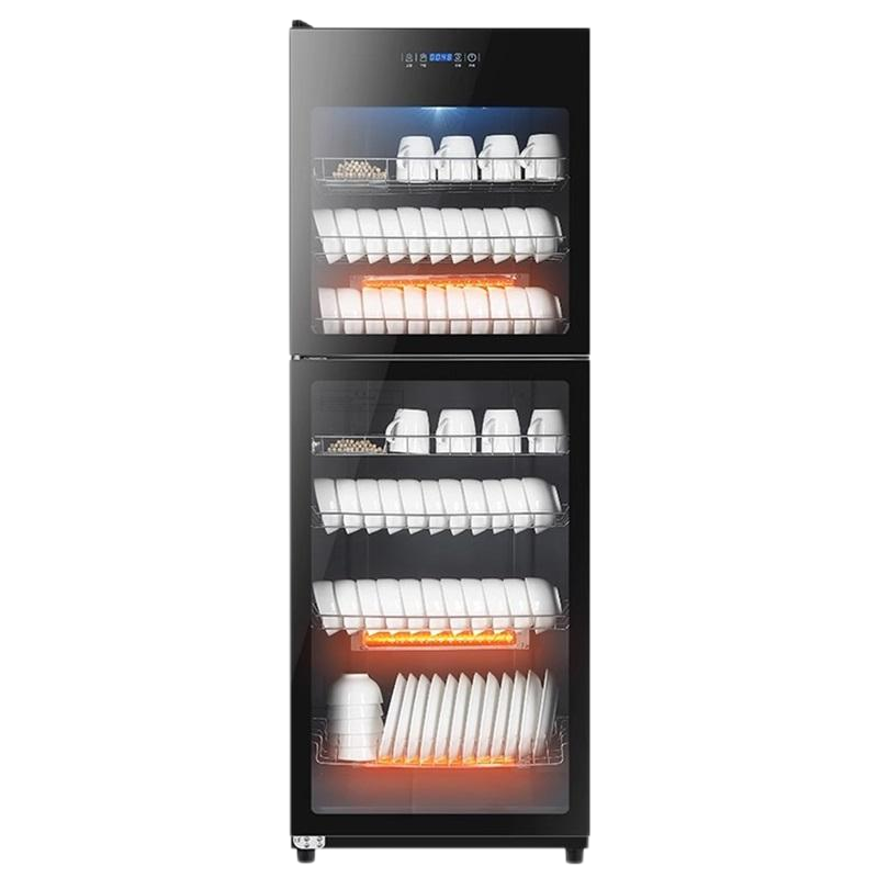 新品奥克斯彩屏二星级消毒柜紫外线立式家用台式高温家庭消毒柜[80型红外高温消毒烘干]单门2