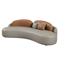 智叶舟皮质沙发双人位180*105*70cm张