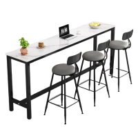 伟樽岩板吧台桌180*40*105cm+椅子*3套