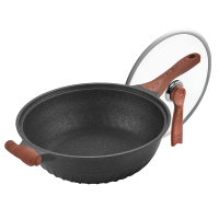 赫巴兹麦饭石炒锅不粘锅家用炒菜炒镬电磁炉燃气灶通用平底锅1310
