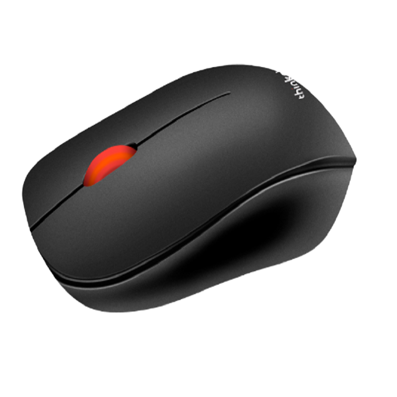 ThinkPlus立体黑无线办公鼠标M80超轻便携人体工学设计长效续航