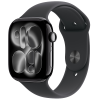 MEVG4CH/B Apple Watch S11(A3451) GPS 46毫米亮黑色铝金属表壳 黑色运动型表带-S/M