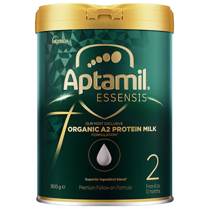 [6罐装]Aptamil澳洲原装进口爱他美奇迹绿罐2段6-12个月有机婴幼儿配方奶粉900g