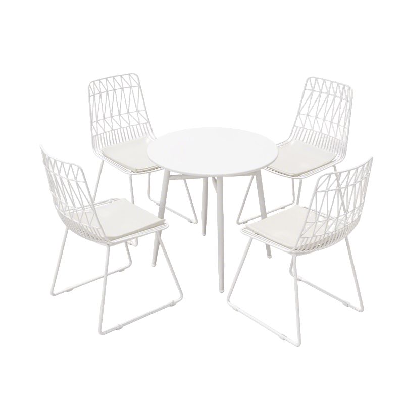 圣承启 桌椅组合 白色一桌四椅 套