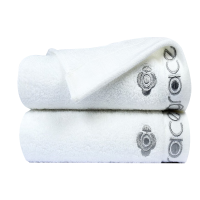 洁丽雅毛巾套装抗菌防螨毛巾纯棉加大加厚酒店类面巾两条装8642