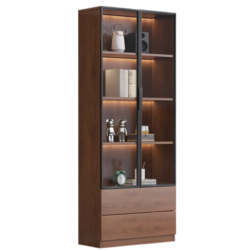 芙首泰玻璃门书柜双门双抽600*320*2000mm个