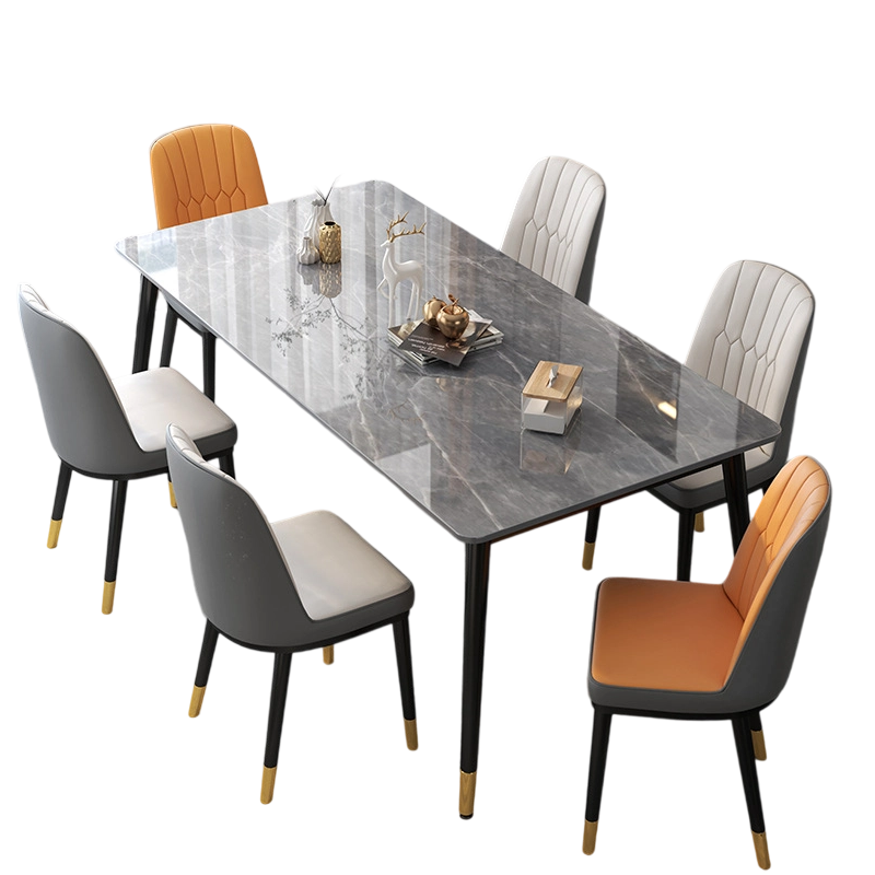 筑亮 长方形饭桌椅 C127-6Y 套